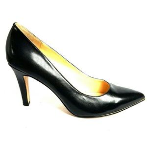 Isola Black Leather Heels Size 8